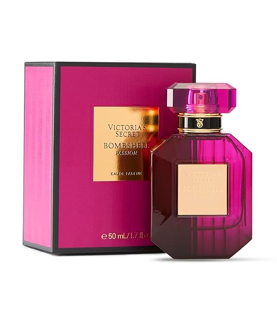 Victorias Secret Bombshell Passion Eau de Parfum, Notes of Sparkling Cassis, Queen Peony & Fuchsia Rose, Perfumes for Women 1.7 oz
