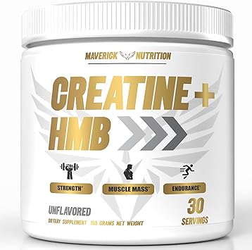 Creatine HMB - Creatine Powder for Men - Creatine Powder - Creatine Supplement - Creatine for Men - HMB Creatine - Creatine - Creatine Monohydrate - 30 Servings - Unflavored Creatine + HMB