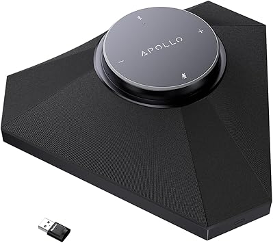 Conference Speaker and Microphone for Large Meeting Rooms, Daisy Chain MicsNot included for Up to 20 People, 360 Voice Pickup, AI Noise Reduction, 10W Speakerphone, USB/Bluetooth, Works with Zoom