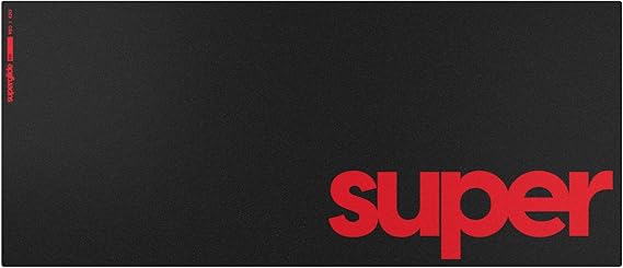 Pulsar - Superglide Premium Glass Mouse Pad XXL ALUMINO-Silicate Glass Surface Anti-Slip Fully Molded high-Density Silicone Rubber 38.5in x 16.5in (XXL, Black)
