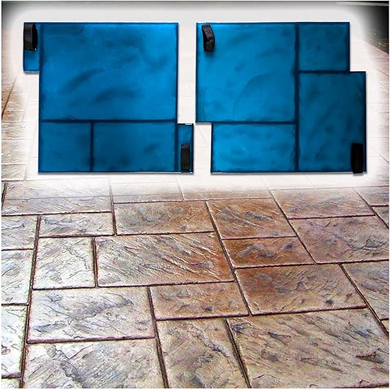 Set of Polyurethane Mat Stamps TOP STONE | Texturing Pattern Stone Concrete Cement Imprint Texture Stamp Mat Stamping, 500 300 10mm | 19,69'x11,81'x 0,39'