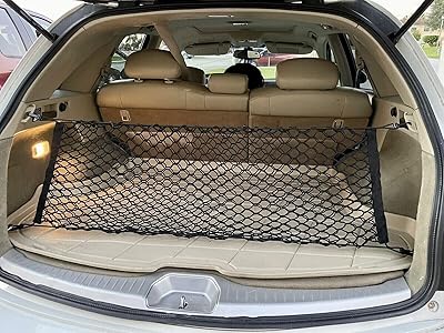 Trunk Organizer Cargo Net for Infiniti FX35 FX37 FX45 FX50 QX70 2003-2020 Envelope Style Cargo Net for SUV - Premium Mesh Car Trunk Organizer - Compatible with FX35 FX37 FX50 QX70