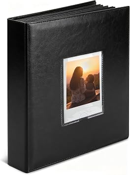 256 Pockets Large Photo Album for Polaroid i-Type/600/SX-70 Instant Photos, 3.5x4.25 Picture Book Fits Fujifilm Instax Wide 400/300 Film, White