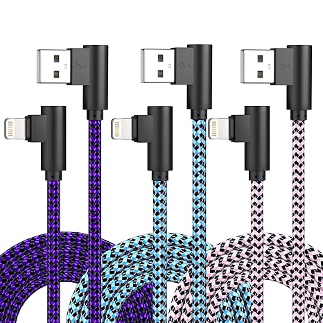 iPhone Charger Cord Lightning Cable 10ft 3Pack iPhone Charging Cable Long iPhone Charger Cord 10ft [Apple Certified] Nylon Braided Fast Charging for 14/13/12/11 Pro MAX/XR/XS/8/7/6/Plus/SE/iPad