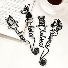 Custom Dog Breed Name Bookmarks for Women Men Personalized Metal Bookmark Unique Gifts for Book Lovers Cute Book Marks for Reading Kids Customize Book Mark Girls Funny Reading Accessories Book Markers
