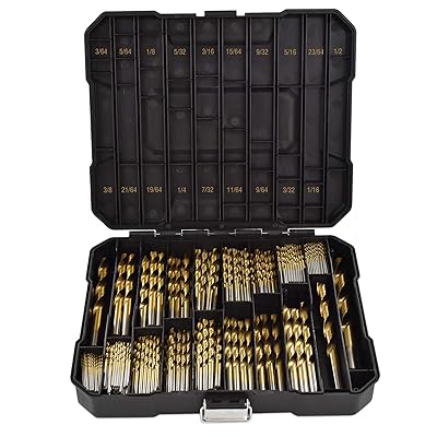 Segomo Tools 230 Piece 135 Degree High Speed Drill Bits | Drill Bit Set | Titanium Drill Bit Set | Drill Bit Kit | Set HSS Titanium Coated Drill Bit - DB230