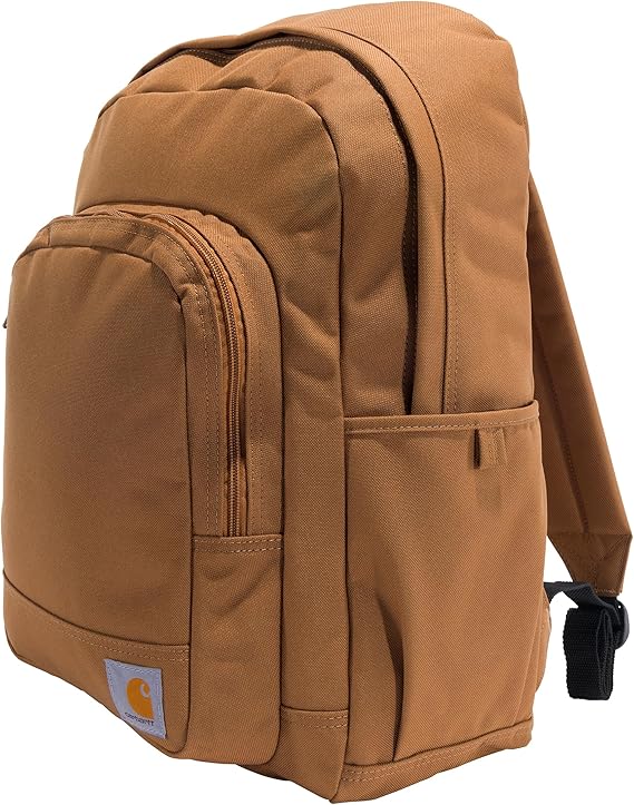 Carhartt 25L Classic Laptop Backpack, Durable Water-Resistant Pack W/ 16" Laptop Sleeve and Multiple Organizational Compartments, Carhartt Brown